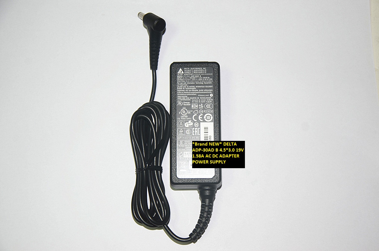 *Brand NEW* 19V 1.58A AC DC ADAPTER DELTA ADP-30AD B 4.5*3.0 POWER SUPPLY